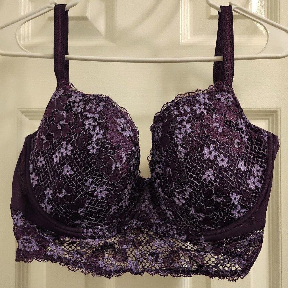Adore Me Purple Lace Bra 36G